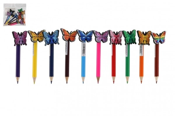 Colorful Pencils with Butterfly Decorations