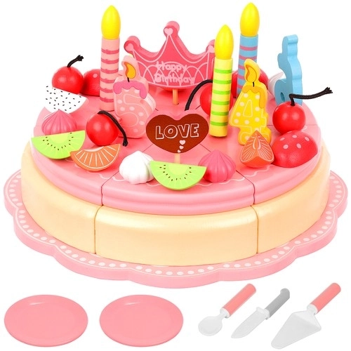 Wooden Birthday Cake Set