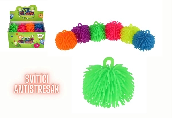 Antistress Fuzzy Squeeze Ball with Light