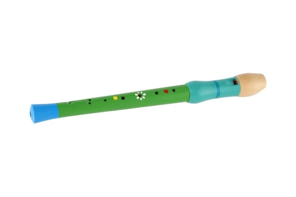 Painted Wooden Flute 33cm