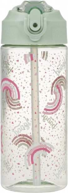 Tritanová láhev na pití s brčkem Duha 500 ml