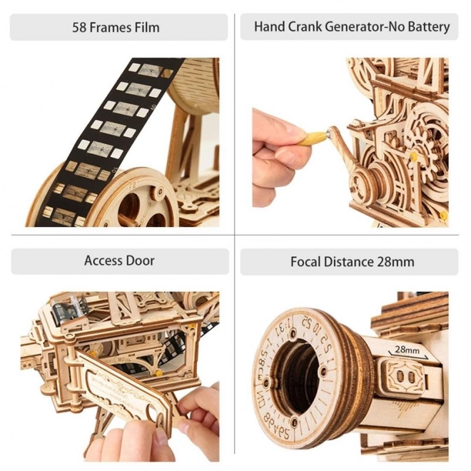 Rokr 3D Wooden Puzzle Mechanical Movie Projector