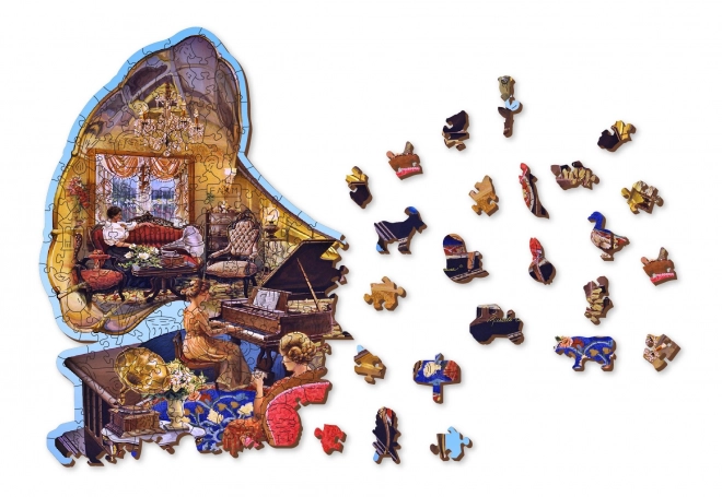 Wooden City Cozy Gramophone Puzzle