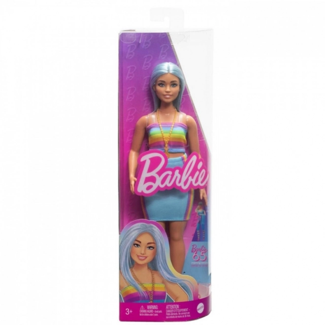 Barbie Fashion Doll with Rainbow Skirt and Top