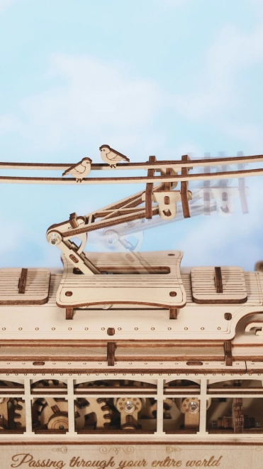 3D Wooden Mechanical Tram Puzzle