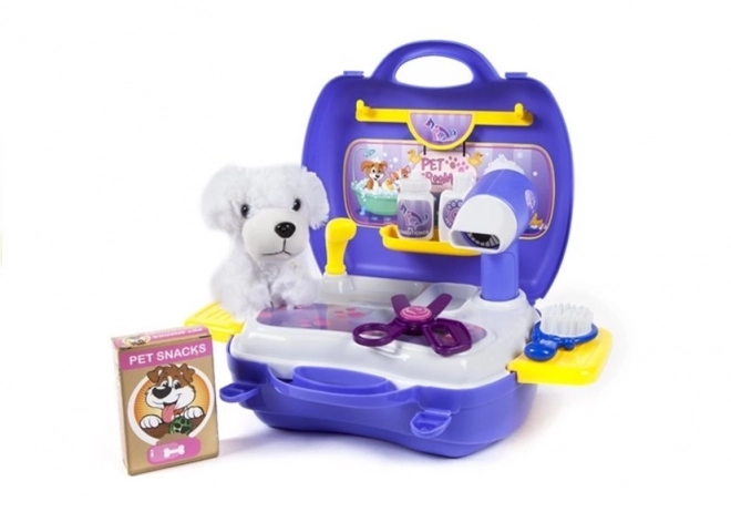 Dog Grooming Kit in a Suitcase