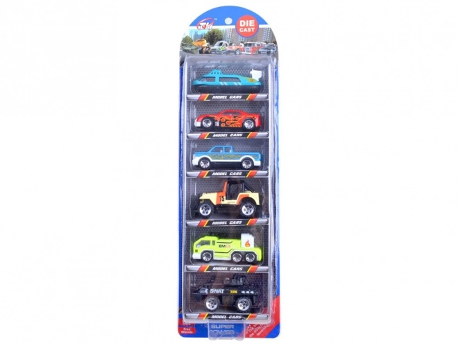 Set of 6 Metal Toy Cars – mix