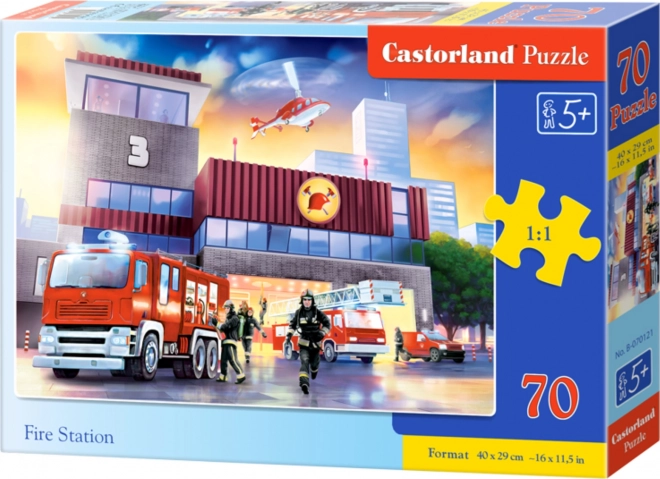 Colorful Children's Puzzle - Fire Station