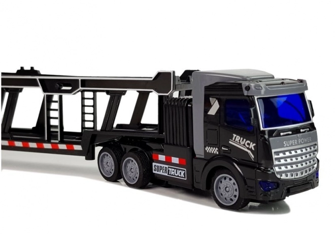 Large Remote Controlled Black Tow Truck with Light Effects