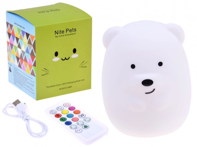 White Bear LED Night Light with Remote