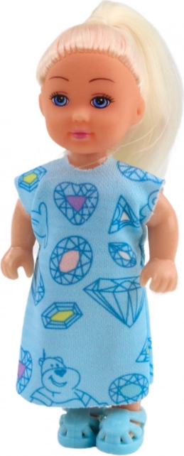 Set Mini Doll Sweet Accessories Blue Dress