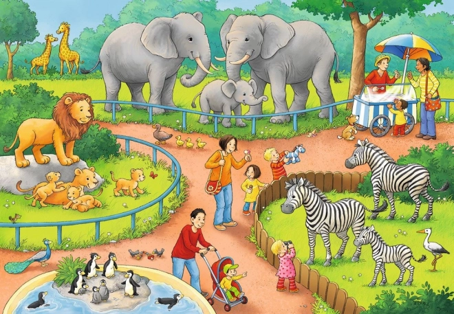 Ravensburger Puzzle 2-in-1 Day at the Zoo