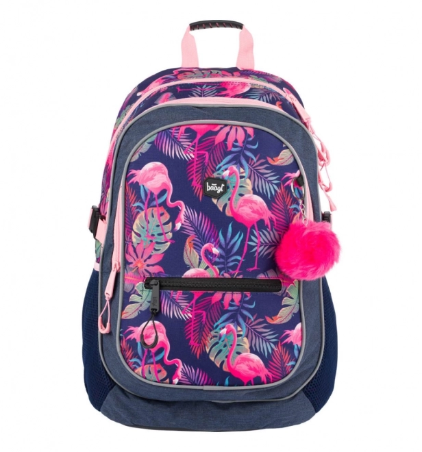 School Backpack Flamingo