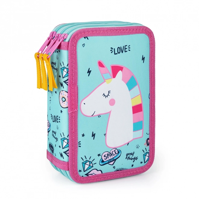 Unicorn Iconic Three-Tier Pencil Case