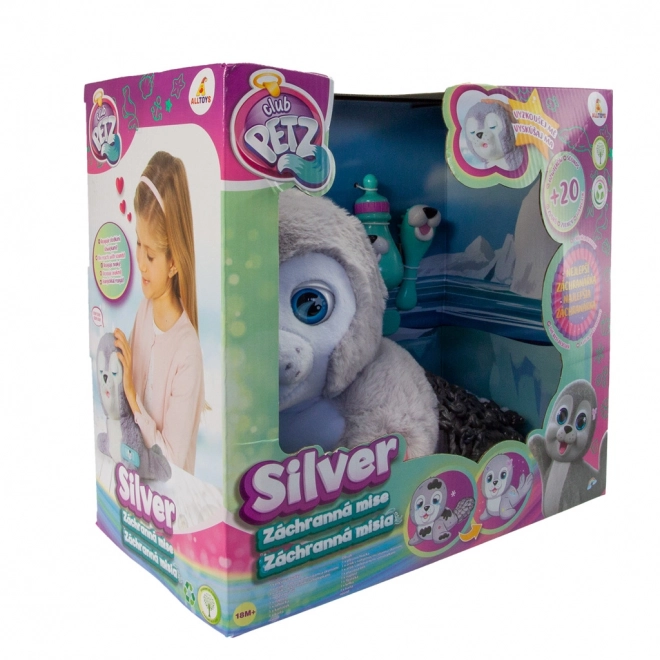 Interactive Plush Seal Silver