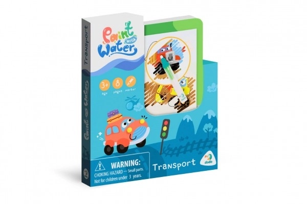 Magical Water Painting Book with Transportation Theme