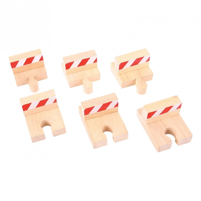 Bigjigs Rail Wooden Train Buffers Set