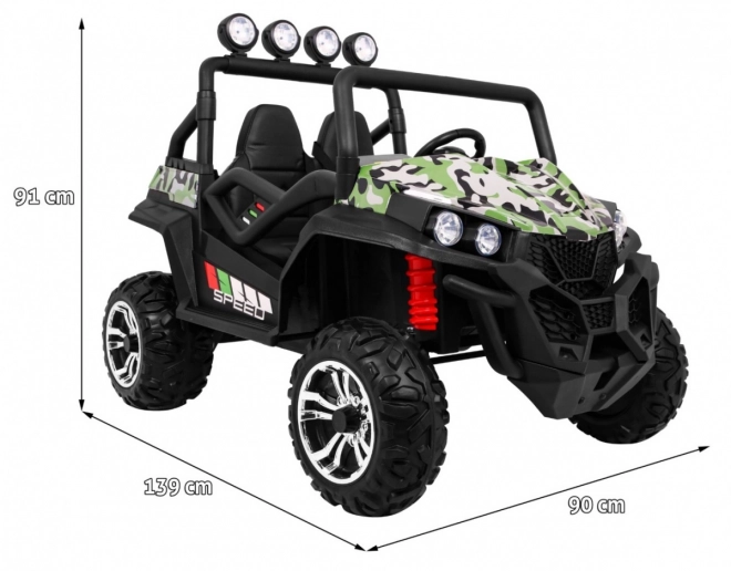 Grand Buggy Strong Lift for Children Moro + 4x4 Drive + Remote Control + Luggage Carrier + MP3 Radio + LED Light