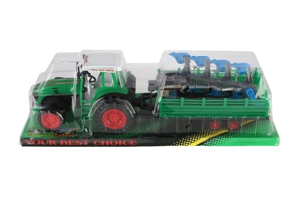 Tractor with Trailer and Plow for Kids