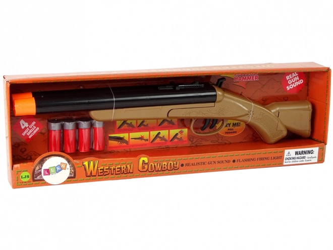 Cowboy Toy Rifle for Kids with Sound Effects