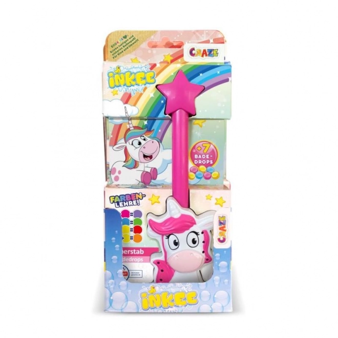 Inkee Unicorn Magic Wand with Fizzing Drops