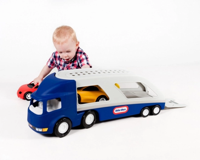 Little tikes tow truck with two cars