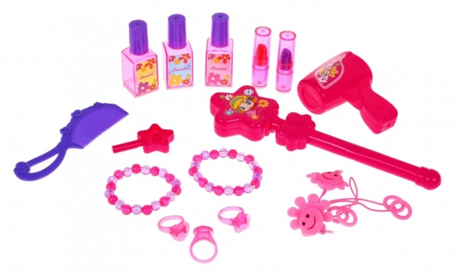 Interactive Portable Vanity Set for Girls with Mirror and Accessories