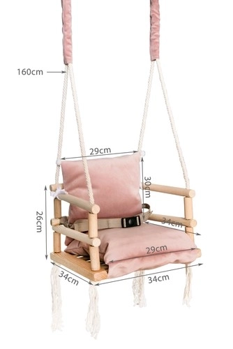 Gray Baby Swing – Pink