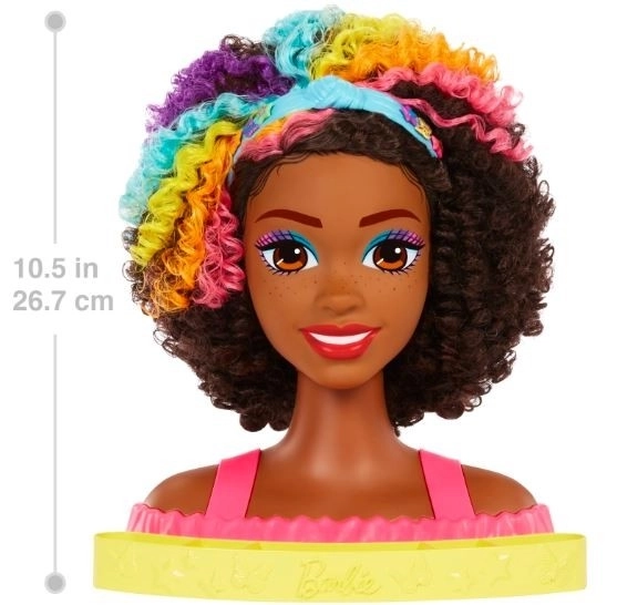 Barbie Neon Szivárvány Hajformázó Fej