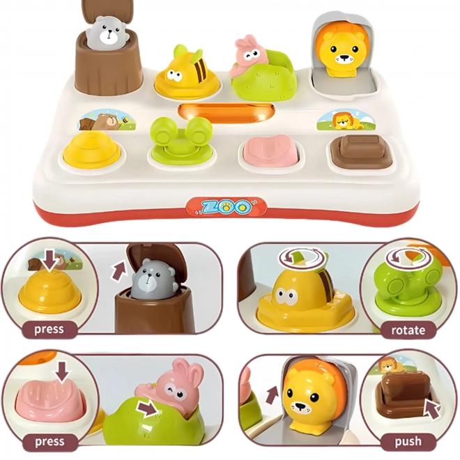 Dětská edukativní hračka Woopie - Zvířátka ZOO Pop Up