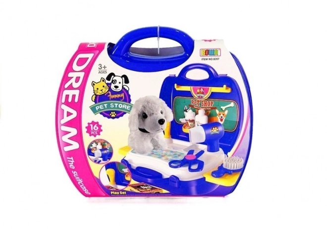 Dog Grooming Kit in a Suitcase