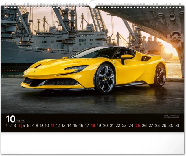 Wall Calendar Fast Cars 2026