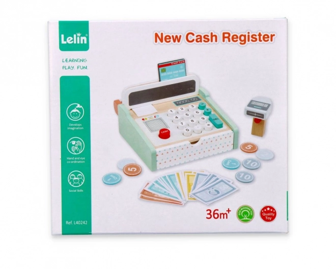 Wooden Pastel Cash Register Toy