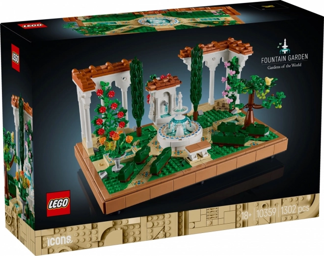 Lego Icons Garden Fountain Set for Adults