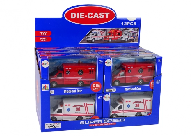 Friction Powered Rescue Ambulance Toy