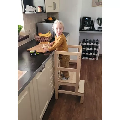 Wooden Kitchen Helper Step Stool for Kids