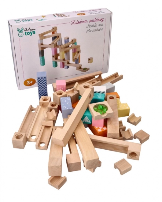 Wooden Pastel Ball Track Set