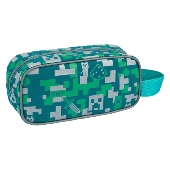 Minecraft Pencil Case Silver Creeper