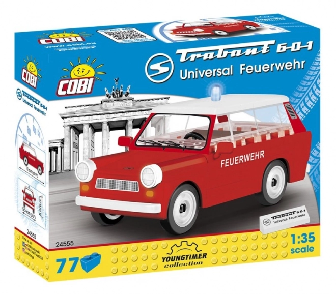 Youngtimer Block Set: Trabant 601 Fire Brigade Model