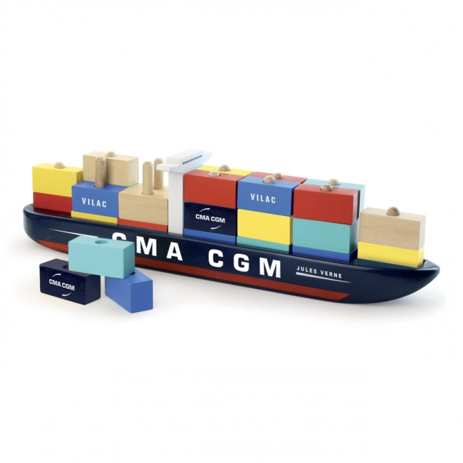 Wooden Container Ship Puzzle