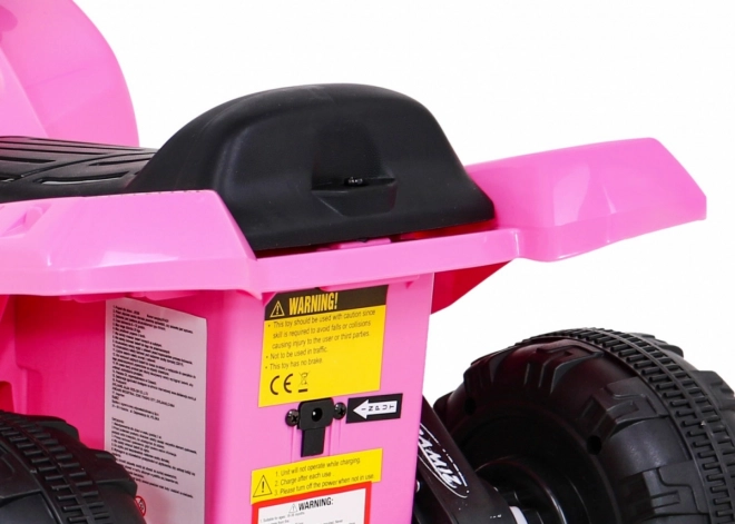 Kids' Pink Quad Ride-on with MP3 and LED Lights