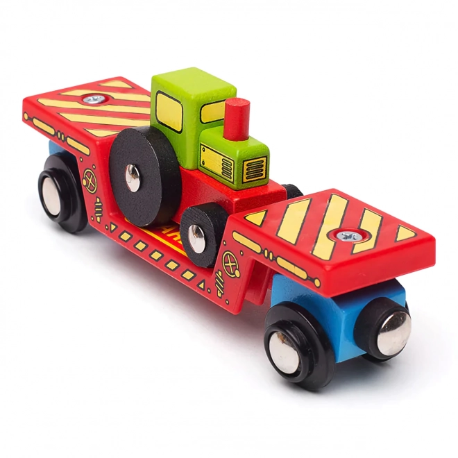 Bigjigs Rail Tractor Wagon with Tracks