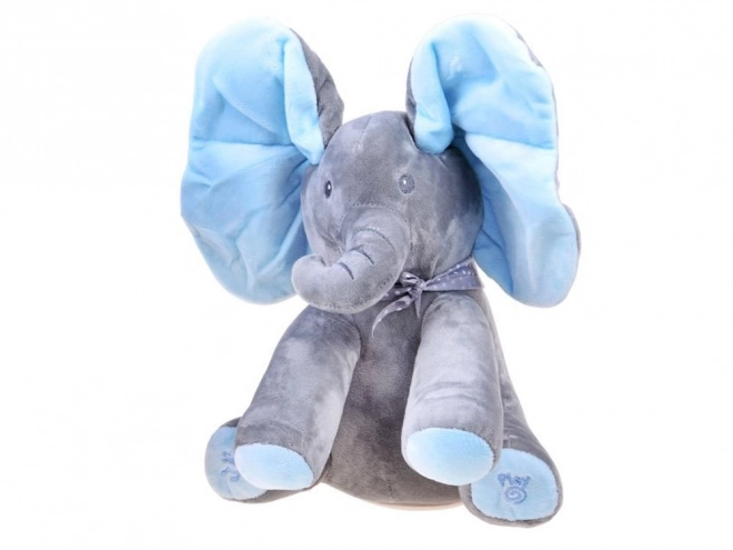 Interactive Plush Elephant Toy – Red