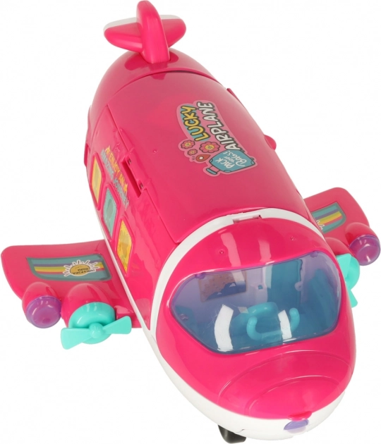 Aereo per bambole 2 in 1 con accessori rosa