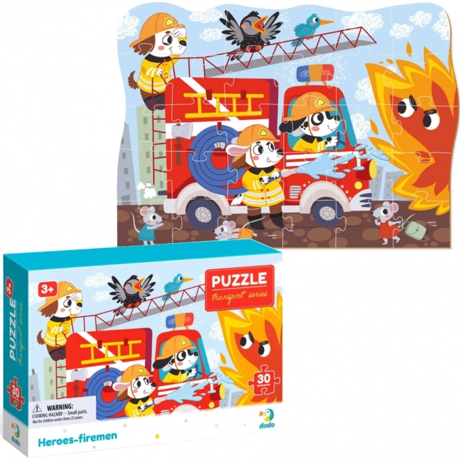 Dodo Puzzle Transportation: Firefighter Heroes 30 Pieces