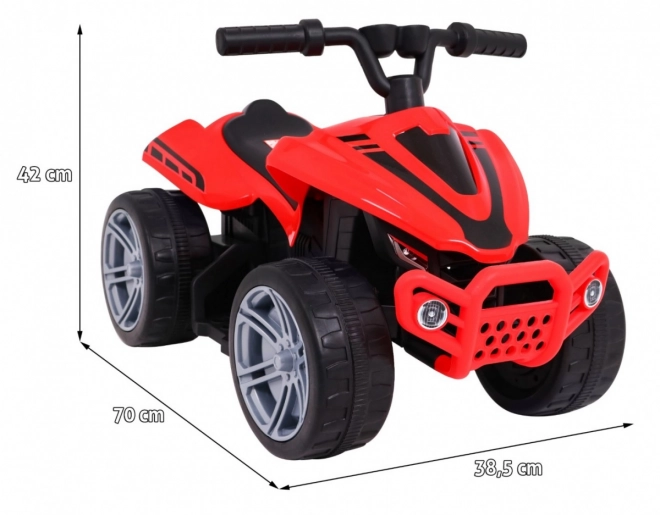 Quad Little Monster Battery-Powered Ride-On for Young Children - Red