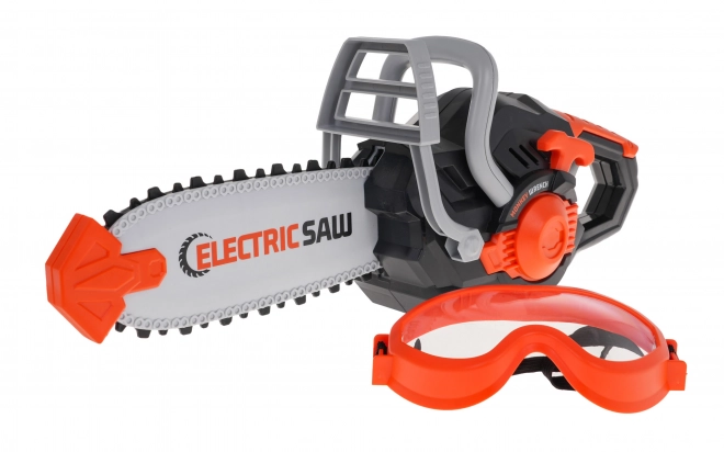 Interactive Chainsaw and Safety Goggles Set for Kids 3+