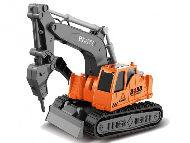 Toy Excavator with Movable Arm and Drill 1:16