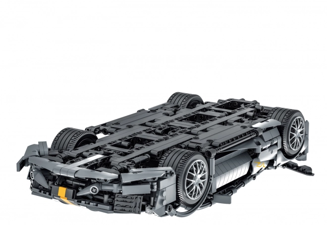 Grey sports car building block set