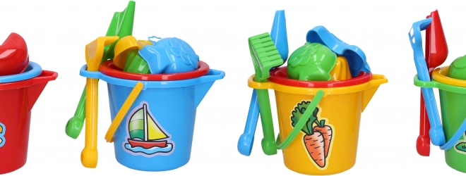 Small sand set with bucket with spout 16 × 11 cm